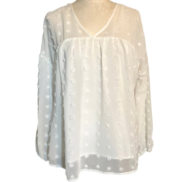 Polkadot Blouse | White Blouse | Boutique Blouse - Picture 1 of 5